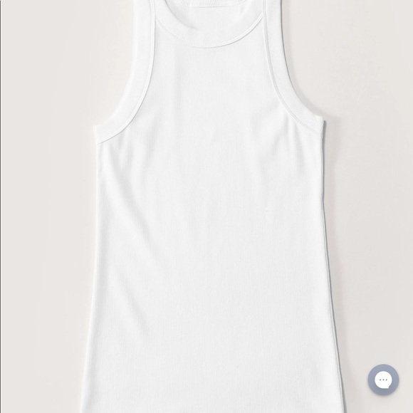 Easy Standard White Ribbed Racer Top - Picture 3 of 7